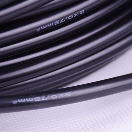 0.75平方2芯矽膠（jiāo）+PVC電線