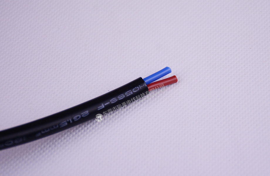 VDE 1.5平（píng）方黑色2芯歐規高溫矽膠電纜線